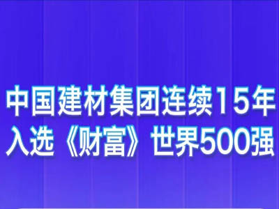 上海中国建材集团连续十五年进入世界500强
